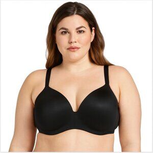 Cacique Lane Bryant 46DDD Bra Black Lightly Lined No Wire T-Shirt Womens